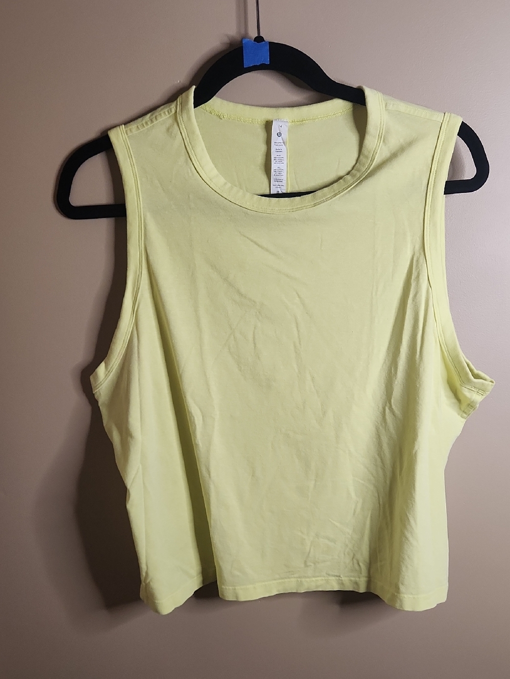 Lululemon Classic-Fit Cotton-Blend Tank Top in Dewy(?). Size 14. #W1DGZS